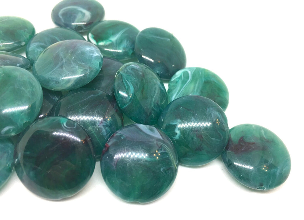 Emerald Beads, Green Beads, The Eclipse Collection, 23mm Beads, circular acrylic beads, bracelet necklace earrings, jewelry making, bangle