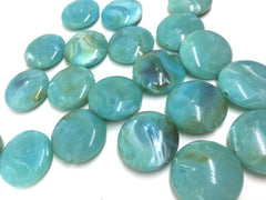 Green Beads, Seafoam Beads, The Eclipse Collection, 23mm Beads, circular acrylic beads, bracelet necklace earrings, jewelry making, bangle