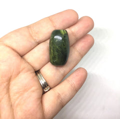 Green Beads, Olive, 32mm rectangle Gemstone Beads, The Treasure Collection, acrylic beads, craft supplies, wire bangle jewelry making