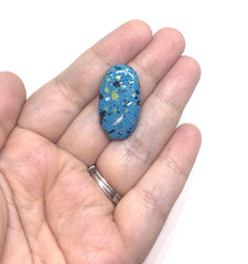 Blue Painted Beads, Surf Collection, 30mm Beads, Rectangle Beads, Oval Beads, Bangle Beads, Bracelet Beads, necklace beads, blue bangle