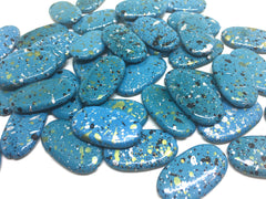 Blue Painted Beads, Surf Collection, 30mm Beads, Rectangle Beads, Oval Beads, Bangle Beads, Bracelet Beads, necklace beads, blue bangle