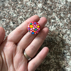 Rainbow Cobblestone Circle beads, chunky craft supplies wire bangle making round resin jewelry pen girls bubblegum red black white 22mm