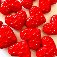 Hearts in Heart 30mm acrylic beads, Red chunky craft supplies wire bangle jewelry making love beads heart jewelry Valentine’s Day love