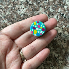 Rainbow Cobblestone Circle beads, chunky craft supplies wire bangle making round resin jewelry pen girls mint green black white 22mm