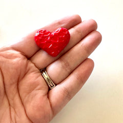 Hearts in Heart 30mm acrylic beads, Red chunky craft supplies wire bangle jewelry making love beads heart jewelry Valentine’s Day love