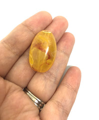 Marigold Beads, Yellow Beads, 32mm Oval Gemstone Beads, The acrylic chunky craft supplies for wire bangle or jewelry making, statement necklace, round colorful beads, The Beach Collection,