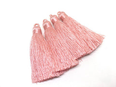 Peach Tassels, tassel earrings, Silk Tassels, 3 Inch 80mm Tassel, peach jewelry, tassel necklace, peach necklace, long pink peach tassel