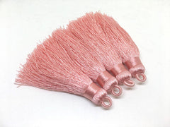Peach Tassels, tassel earrings, Silk Tassels, 3 Inch 80mm Tassel, peach jewelry, tassel necklace, peach necklace, long pink peach tassel