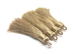 Taupe Brown Tassels, tassel earrings, Silk Tassels, 3 Inch 80mm Tassel, beige jewelry, tassel necklace, brown necklace, long necklace