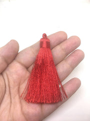 Red Tassels, tassel earrings, Silk Tassels, 3 Inch 80mm Tassel, red jewelry, tassel necklace, red necklace, long red tassel necklace, keycha