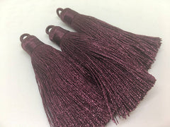 Marsala Tassels, tassel earrings, Silk Tassels, 3 Inch 80mm Tassel, maroon jewelry, tassel necklace, maroon necklace, long necklace