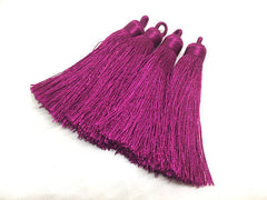 Raspberry Pink Tassels, tassel earrings, Silk Tassels, 3 Inch 80mm Tassel, pink jewelry, tassel necklace, pink necklace, raspberry tassel