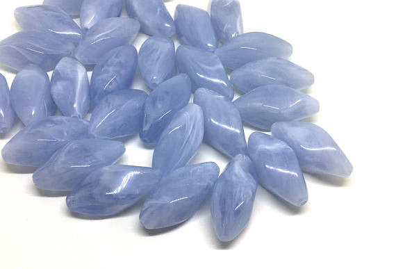 Sky Blue 33mm Beads, blue beads, large acrylic tube beads, blue jewery, blue bangle, wire bangle, jewelry making, light blue beads, blue