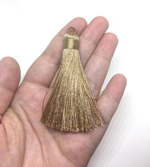 Taupe Brown Tassels, tassel earrings, Silk Tassels, 3 Inch 80mm Tassel, beige jewelry, tassel necklace, brown necklace, long necklace