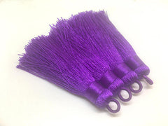 Royal Purple Tassels, tassel earrings, Silk Tassels, 3 Inch 80mm Tassel, purple jewelry, tassel necklace, purple necklace, long purple tassel