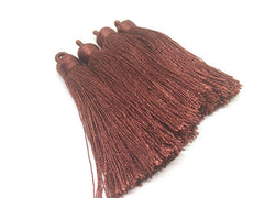 Firebrick Red Tassels, tassel earrings, Silk Tassels, 3 Inch 80mm Tassel, red jewelry, tassel necklace, red necklace, long red necklace, red