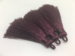 Marsala Tassels, tassel earrings, Silk Tassels, 3 Inch 80mm Tassel, maroon jewelry, tassel necklace, maroon necklace, long necklace