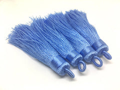 Cornflower Blue Tassels, tassel earrings, Silk Tassels, 3 Inch 80mm Tassel, blue jewelry, tassel necklace, blue necklace, long light blue