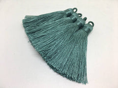 Emerald Green Tassels, tassel earrings, Silk Tassels, 3 Inch 80mm Tassel, green jewelry, tassel necklace, green necklace, emerald jewelry