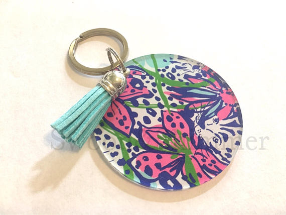 Floral Acrylic Blanks, 2.5 Inch Circles 1 Hole, tassel Keychain blanks –  Swoon & Shimmer