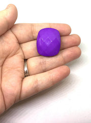 Purple Faceted Puffed Oval 31mm Bead, Oval purple Bead, Bangle or Jewelry Making, bangle beads, dark purple jewelry, eggplant necklace jewelry