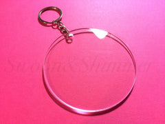 Acrylic Blanks, 2.5 Inch Circles w 1 Hole, Keychain blanks, blank acrylics, circle keychains, monogram keychain, monogram gifts circle blank