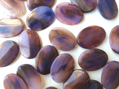 Purple Brown Ombré Oval Beads - Nugget Bead - Dinosaur Egg Crackle bead - FLAT RATE SHIPPING 30mmx22mm Acrylic big beads