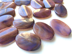 Purple Brown Ombré Oval Beads - Nugget Bead - Dinosaur Egg Crackle bead - FLAT RATE SHIPPING 30mmx22mm Acrylic big beads