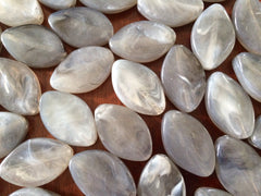 Gray Beads, The Marquise Collection, Fall colors, fall jewelry, dark gray beads, 30x21mm Beads, beads, big acrylic beads, gray jewelry