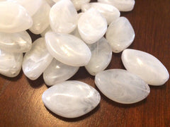 White Beads, The Marquise Collection, Fall colors, fall jewelry, white beads, 30x21mm Beads, big acrylic beads, white bracelet, white