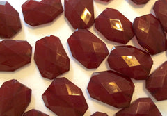 XL Wine red 39mm big acrylic beads, maroon chunky craft supplies for wire bangle or jewelry making necklace, marsala beads, garnet beads