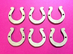 1.5 Inch Two Hole wood Horseshoes, wire bangle bracelets and jewelry making, horse shoe charm, horse jewelry, lucky horseshoe