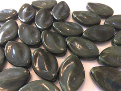 Olive Green Beads, The Marquise Collection, jewelry beads, 30x21mm Beads, bangle beads, big acrylic beads, green jewelry, green beads