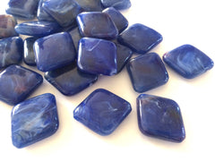 Royal blue Beads, The Diamond Collection, 32x27mm Beads, big acrylic beads, dark blue beads, bracelet necklace earrings, jewelry making
