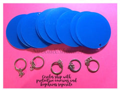 Acrylic Blanks, 2.5 Inch Circles w 1 Hole, Keychain blanks, blank acrylics, circle keychains, monogram keychain, monogram gifts circle blank