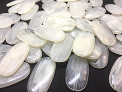Cream Beads, The Surf Collection, 30mm Beads, big acrylic beads, bracelet necklace earrings, jewelry making, acrylic bangle beads