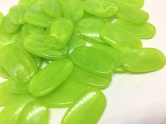Green Beads, Lime, The Surf Collection, 30mm Beads, big acrylic beads, bracelet necklace earrings, jewelry making, acrylic bangle beads