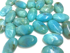 Seafoam Beads, Green Beads, The Beach Collection, 32mm Oval Beads, Big Acrylic beads, Big Beads, Bangle Beads, Wire Bangle, Beaded Jewelry