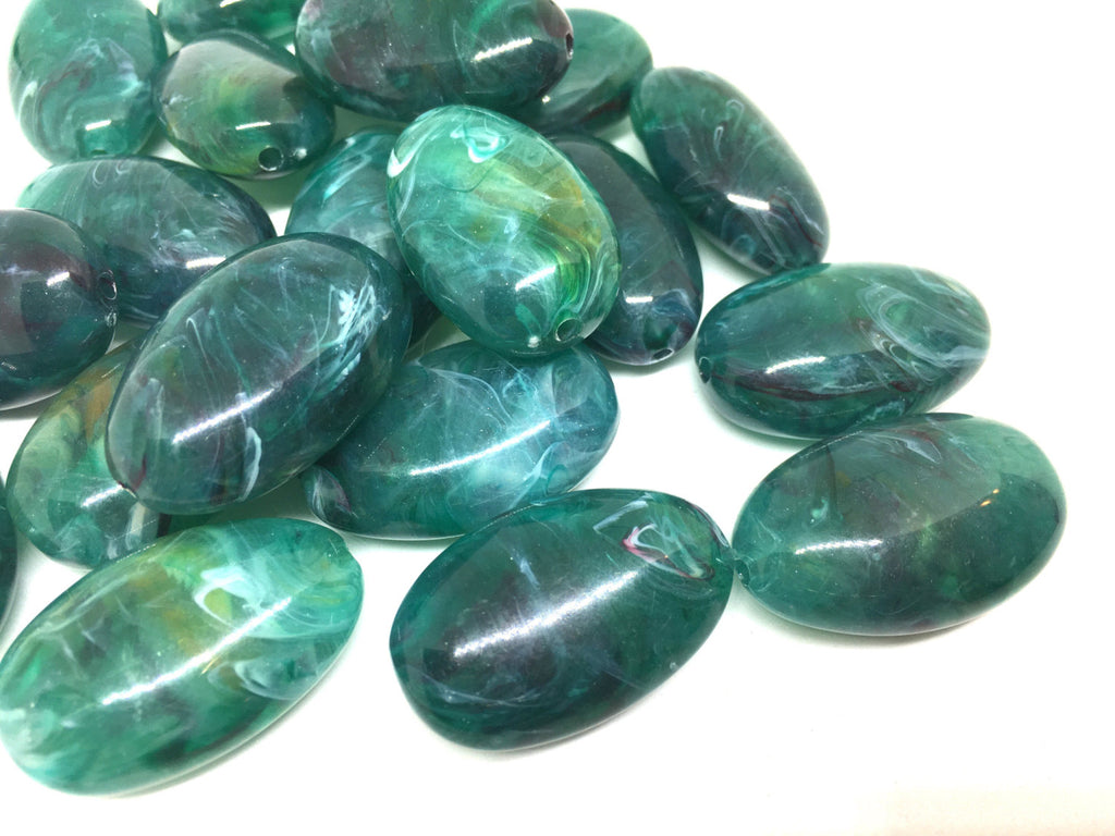 Emerald Beads, Green Beads, The Beach Collection, 32mm Oval Beads, Big Acrylic beads, Big Beads, Bangle Beads, Wire Bangle, Beaded Jewelry
