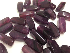 Purple Beads, Eggplant, The Sprinkle Collection, 27mm Beads, Rectangle Beads, Log Beads, Bangle Beads, Bracelet Beads, necklace beads acryli