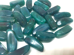 Green Beads, Emerald Beads, The Sprinkle Collection, 27mm Beads, Rectangle Beads, Log Beads, Bangle Beads, Bracelet Beads, necklace beads