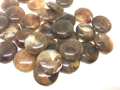 Smoke Beads, Brown Beads, The Eclipse Collection, 23mm Beads, circular acrylic beads, bracelet necklace earrings, jewelry making, bangle