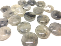 Gray Beads, The Eclipse Collection, 23mm Beads, circular acrylic beads, bracelet necklace earrings, jewelry making, bangle