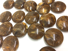 Brown Beads, Hot Cocoa Beads, The Eclipse Collection, 23mm Beads, circular acrylic beads, bracelet necklace earrings, jewelry making, bangle