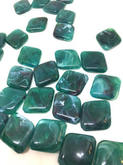 Green Beads, Emerald, The Diamond Collection, 32x27mm Beads, big acrylic beads, dark green beads, bracelet necklace earrings, jewelry making