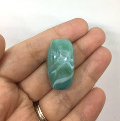 Green Beads, Seafoam, 32mm rectangle Gemstone Beads, The Treasure Collection, acrylic beads, craft supplies, wire bangle jewelry making
