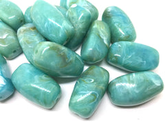 Green Beads, Seafoam, 32mm rectangle Gemstone Beads, The Treasure Collection, acrylic beads, craft supplies, wire bangle jewelry making