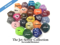 Black Beads, Acrylic Beads, The Jet-Setter Collection, 22mm beads, Colorful beads, Multi-Color Beads, Gemstones, Chunky Beads