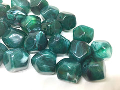 Green Beads, Emerald, Acrylic Beads, The Jet-Setter Collection, 22mm beads, Colorful beads, Multi-Color Beads, Gemstones, Chunky Beads