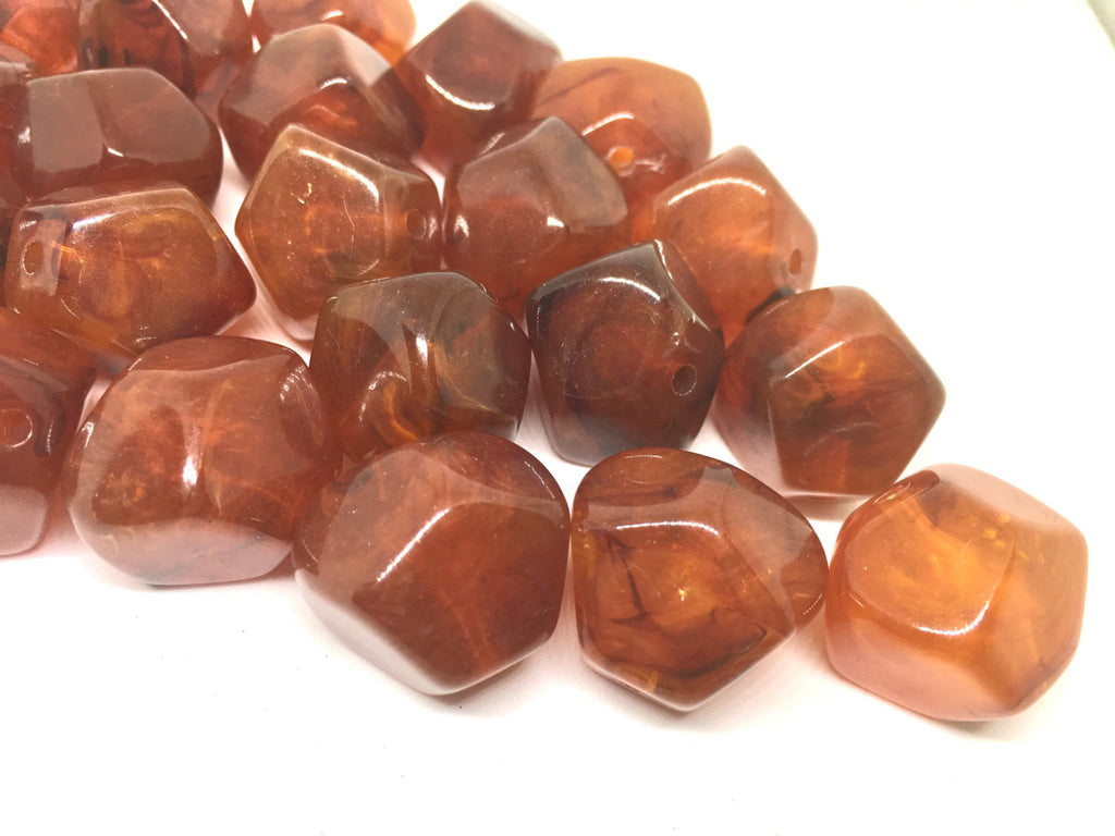 Brown Beads, Amber Beads, Acrylic Beads, The Jet-Setter Collection, 22mm beads, Colorful beads, Multi-Color Beads, Gemstones, Chunky Beads